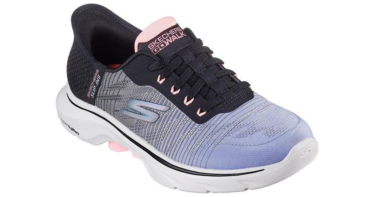 Skechers Go Walk 7 Slip On Runners in Blue Lyst UK