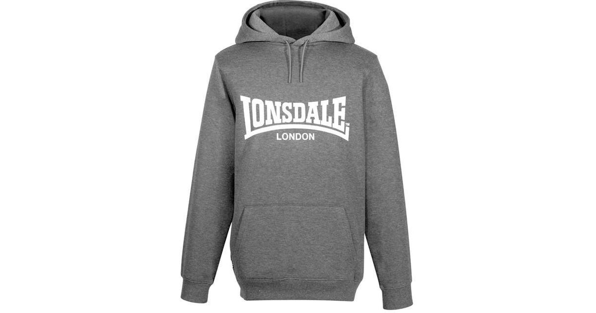 Lonsdale Essentials Logo Hoodie Mens Gents OTH Hoody Hooded Top Regular Fit