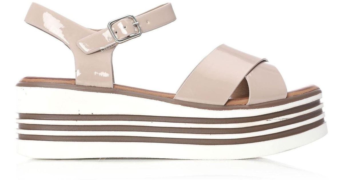 moda in pelle lotus zip front sandal