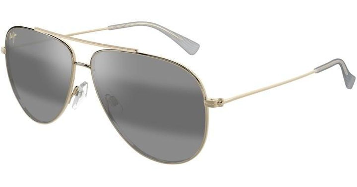 Maui Jim Polarized Aviator Sunglasses in Grey for Men | Lyst UK