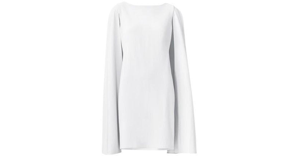 Adrianna Papell Structured Cape Sheath Dress in White Lyst UK