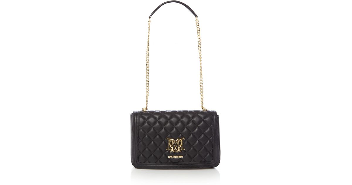 love moschino superquilt foldover bag