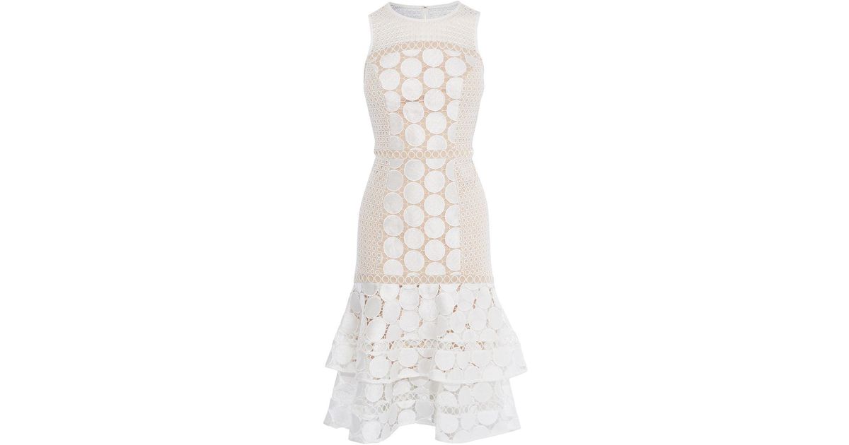eve geo lace shift dress