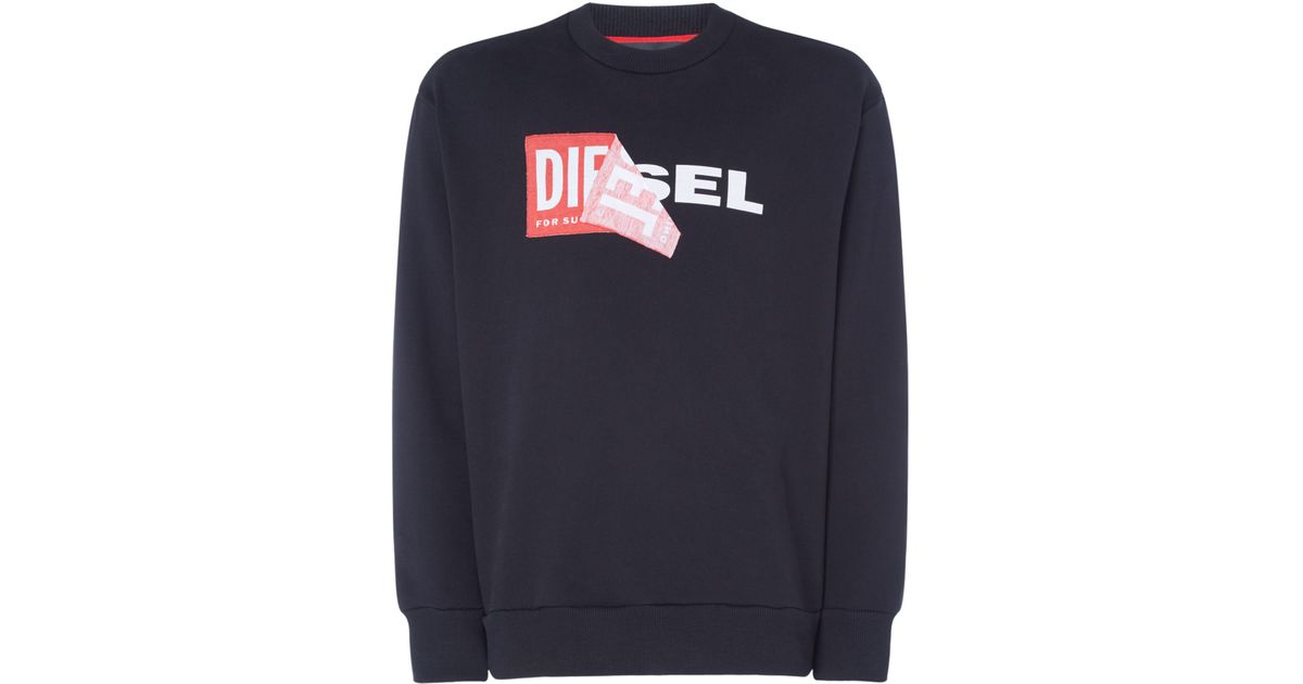 diesel peel logo sweatshirt
