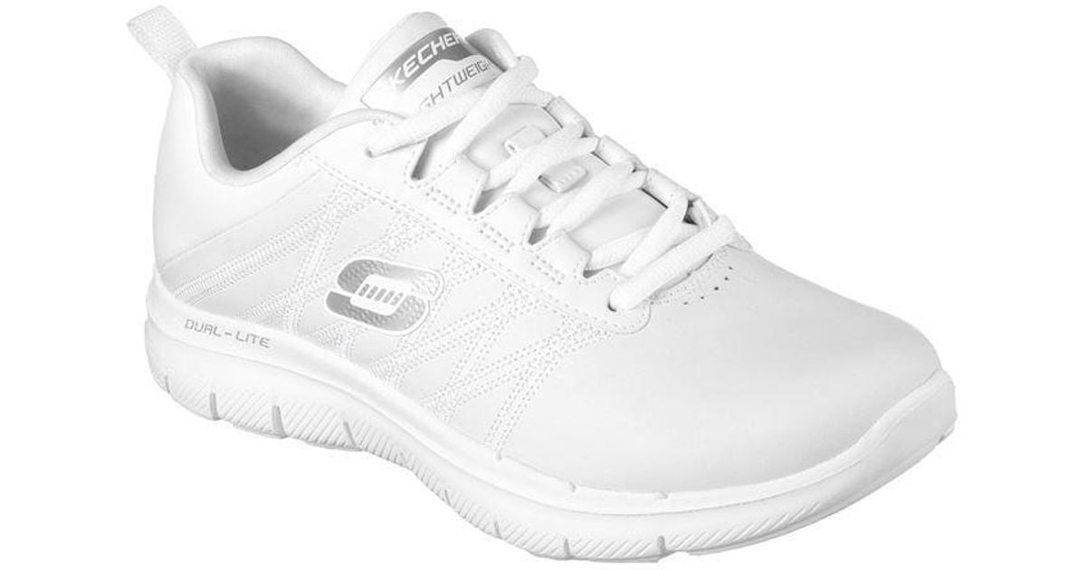 Skechers white cheap trainers ladies