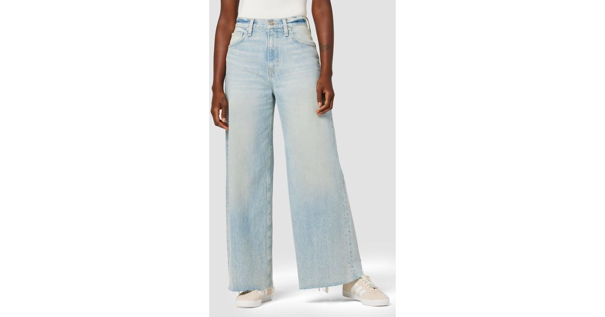 Hudson Jeans James High-rise Wide Leg Barefoot Jean in Blue | Lyst