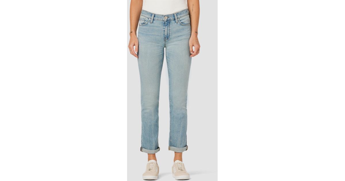 Hudson Jeans Nico Mid-rise Straight Ankle Jean in Blue | Lyst Canada