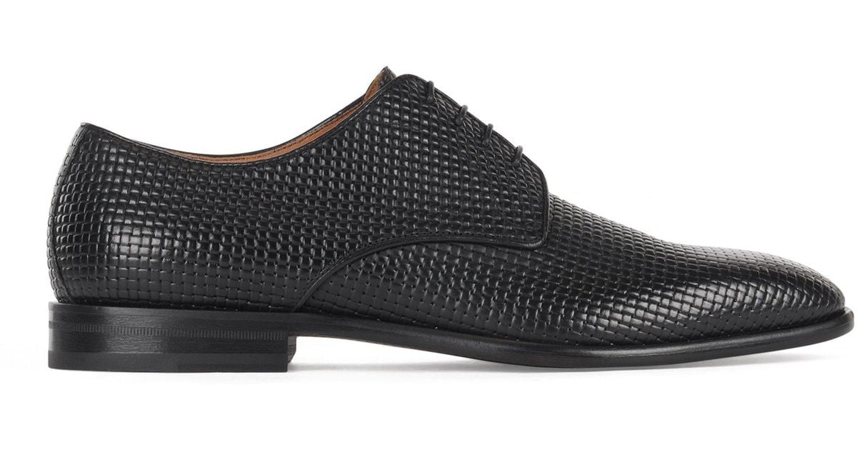 Chaussures derby en cuir tissé avec semelle intérieure amortissante Cuir BOSS by HUGO BOSS pour