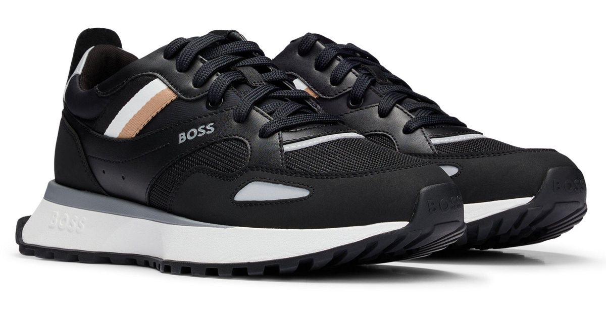 BOSS by HUGO BOSS Runningstyle Trainers With Evarubber Outsole in Black for Men Lyst