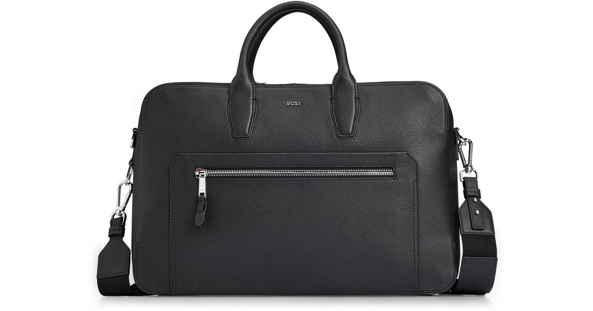 BOSS by HUGO BOSS Grained-leather Double Document Case With Branded ...