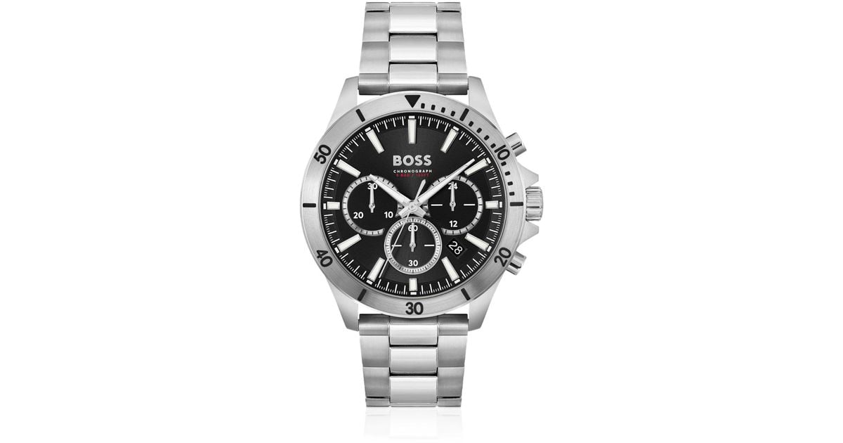 Hugo boss hb1512965 stainless top steel black dial watch