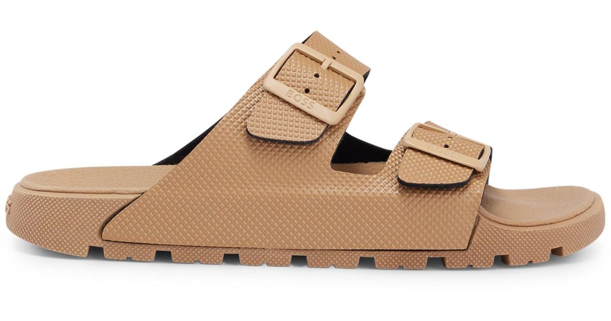 BOSS by HUGO BOSS Sandals With Structured Double Straps in White Lyst