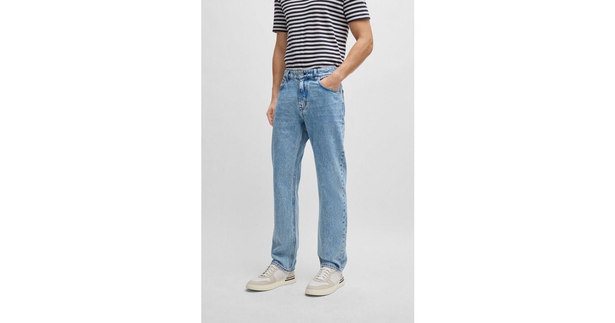 Boss relaxed fit jeans sale