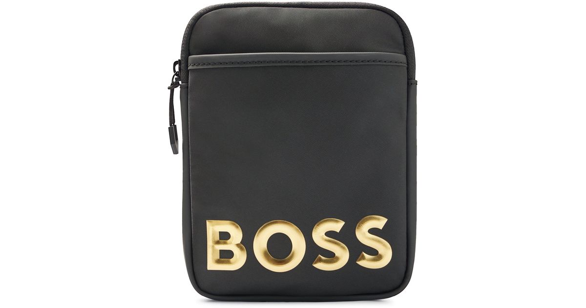 BOSS by HUGO BOSS Synthetic Neck Pouch In Recycled Fabric With Metallic