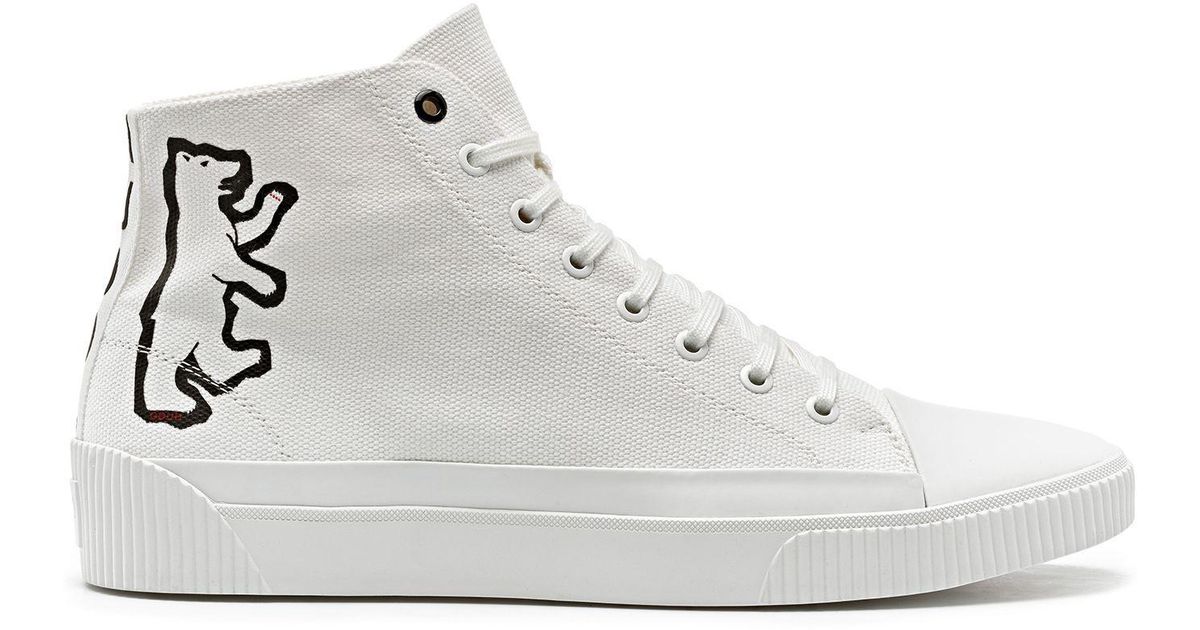 high top canvas sneakers