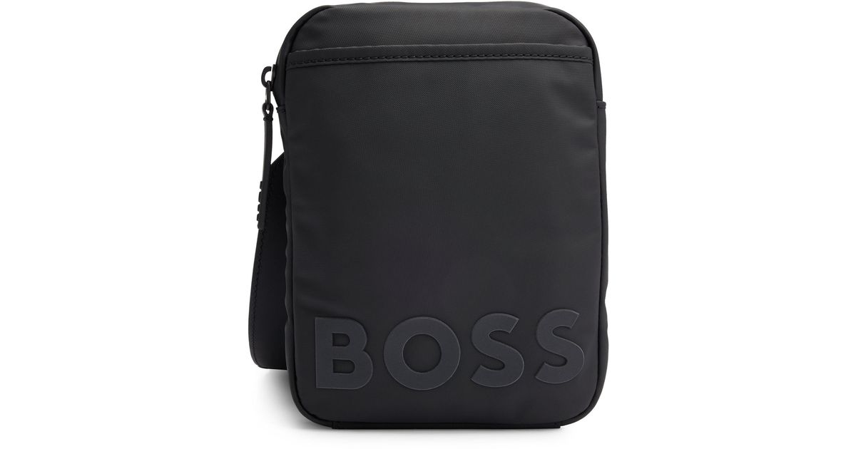 BOSS by HUGO BOSS Coatedmaterial Reporter Bag With Logo Detail in