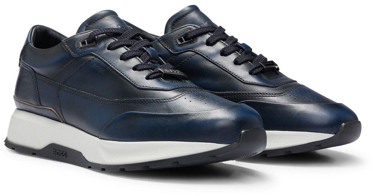 Navy blue 2024 hugo boss trainers