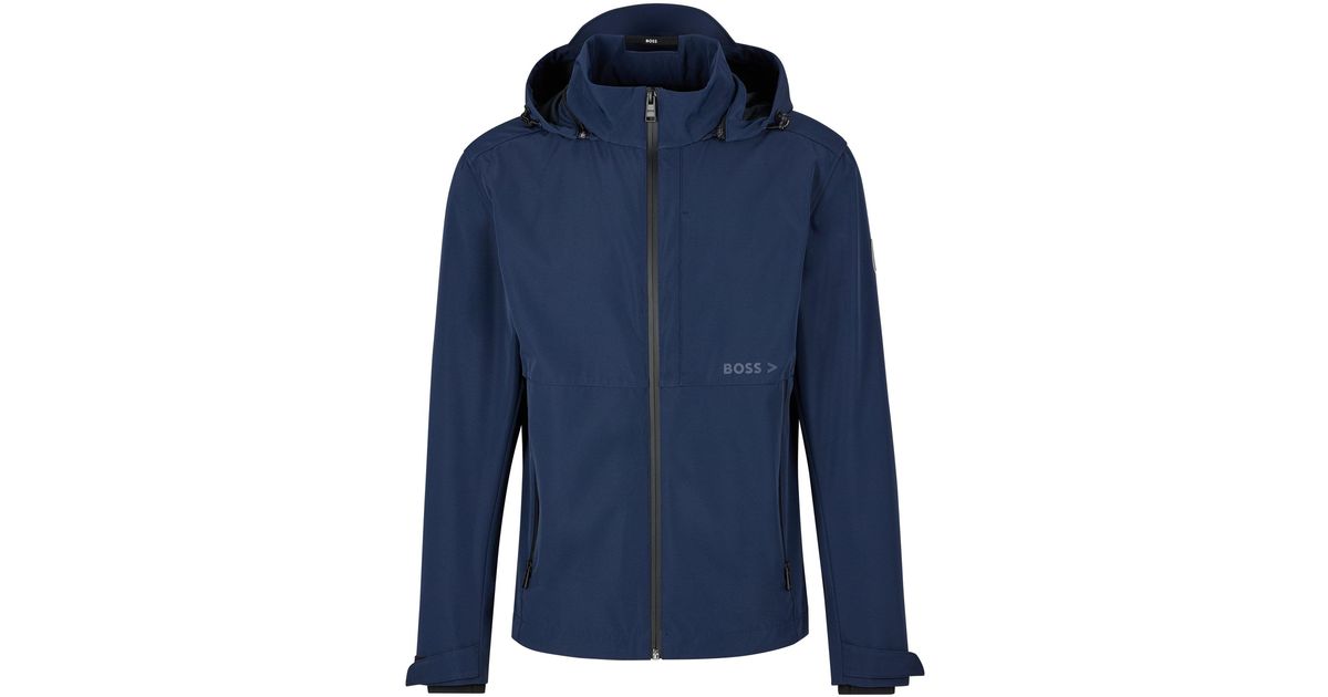 BOSS by HUGO BOSS Waterrepellent Jacket With Logo Details And