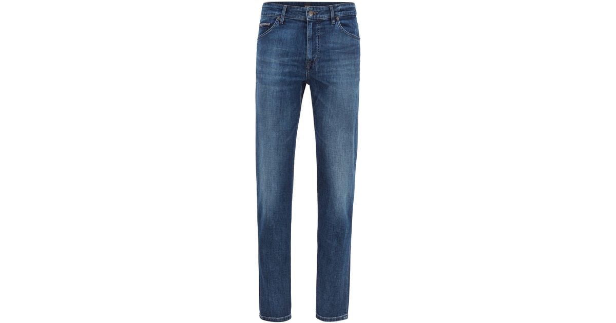 BOSS by HUGO BOSS Relaxed-fit Jeans In Cashmere-touch Italian Denim in ...