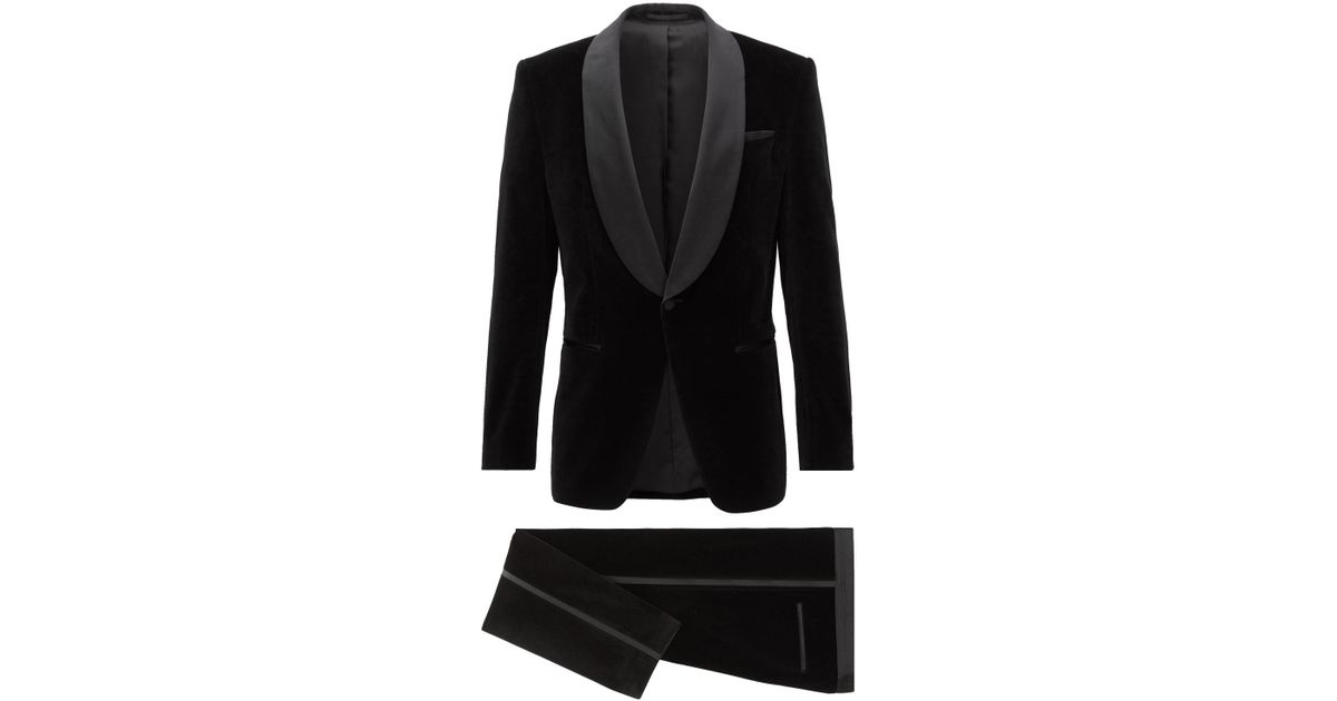 BOSS by HUGO BOSS Slim-fit Tuxedo Suit In Velvet in Black for Men - Lyst