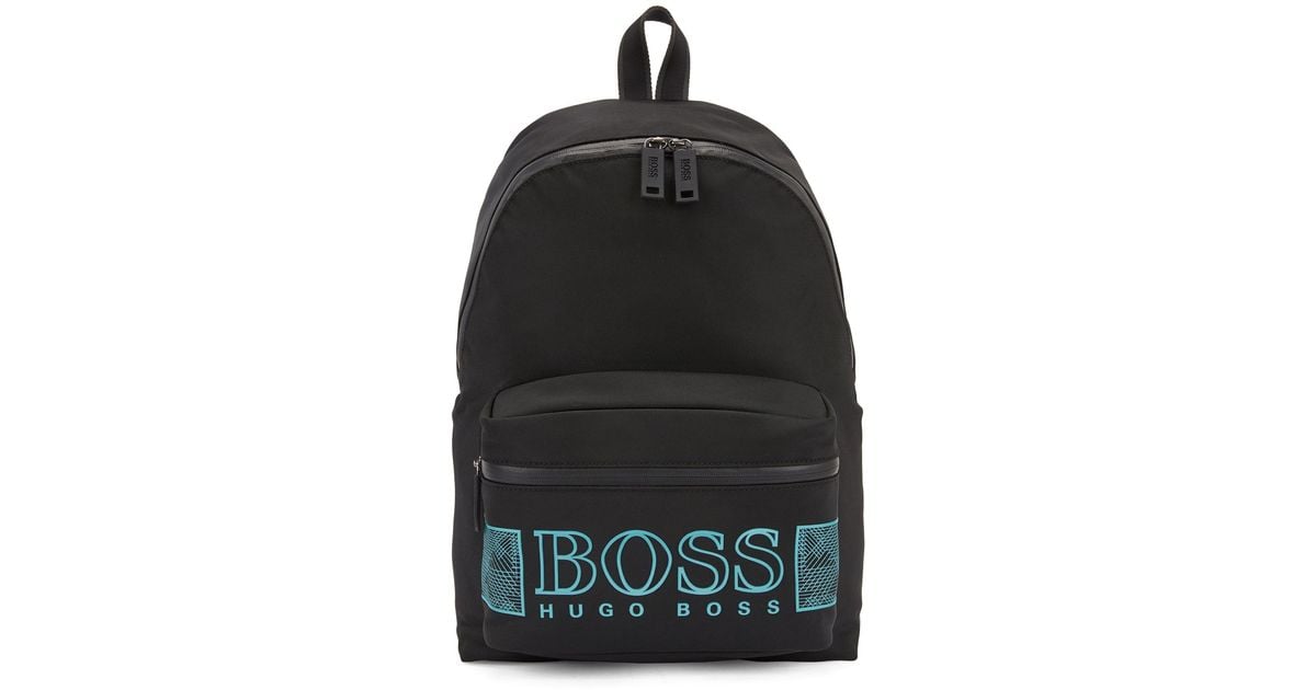 BOSS by Hugo Boss Synthetic Sac À Dos À Logo En Nylon Structuré Avec