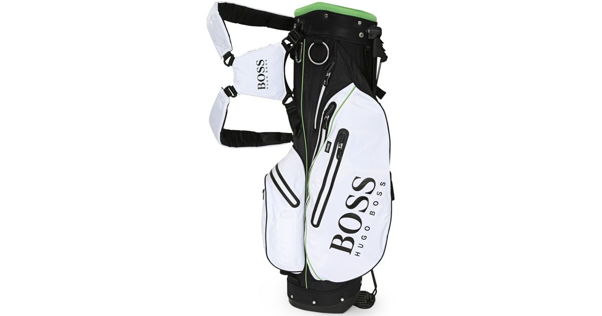 BOSS Green Synthetic Large Golf Bag: 'golf_stand' in White for Men - Lyst