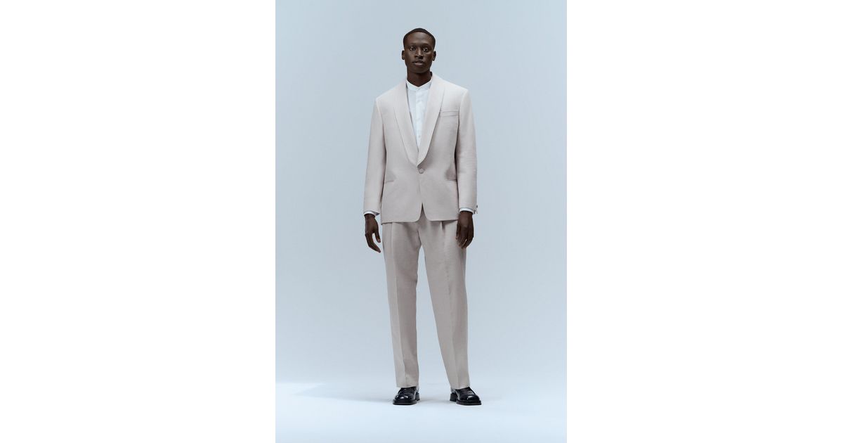 BOSS by HUGO BOSS Tuxedo Suit In Linen And Cotton in Blue for Men | Lyst