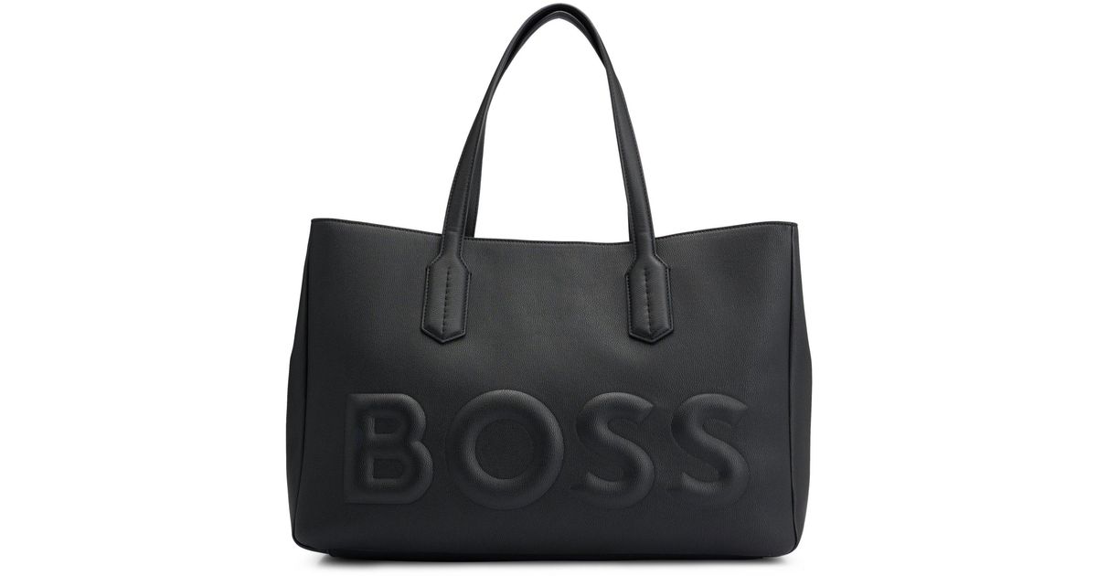 BOSS by HUGO BOSS Tote Bag In Faux Leather With Deed Logo in Black Lyst Australia