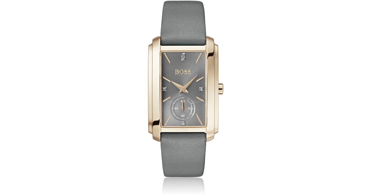 boss rectangular watch