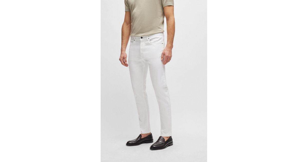 Hugo boss mens hot sale white jeans