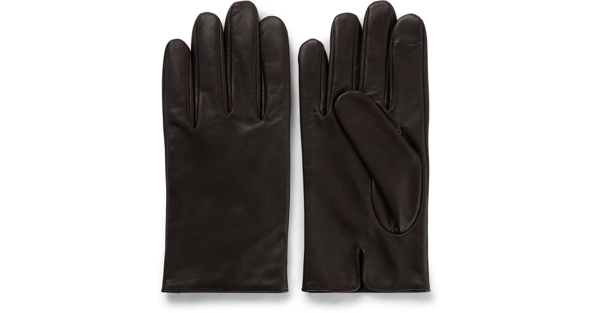 BOSS by HUGO BOSS Touchscreen-friendly Gloves In Nappa Leather With ...