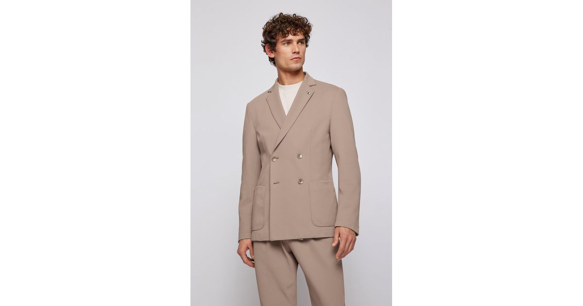 BOSS by HUGO BOSS Beige Men's Suit Separates Size 40r in Natural for Men |  Lyst