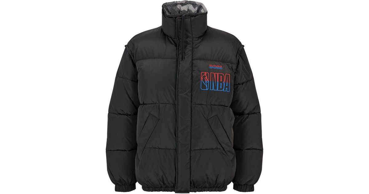 BOSS by HUGO BOSS Reversible Puffer Jacket In Oversizefit With Collaborative Branding Black