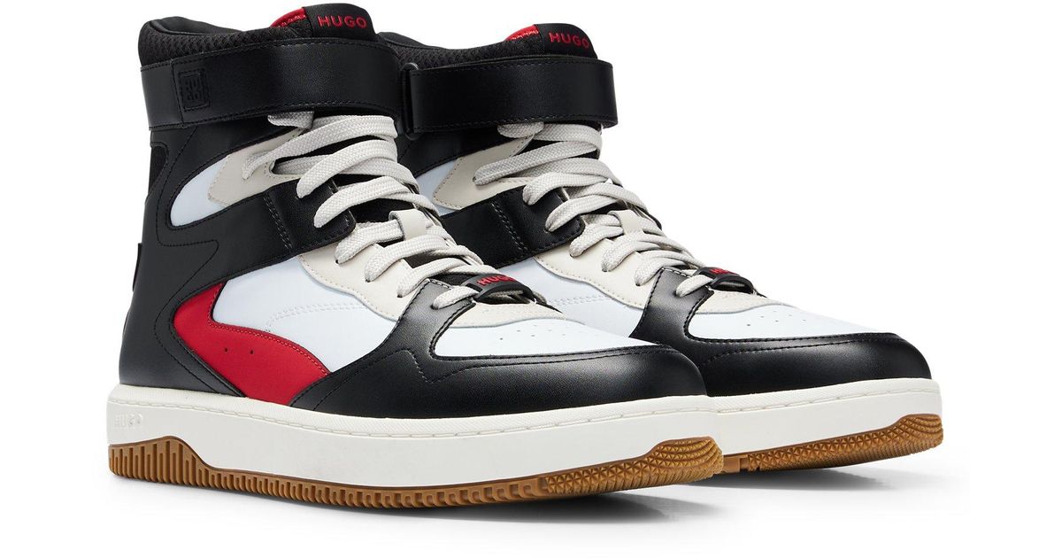 BOSS by HUGO BOSS Basketball-inspired High-top Trainers With Leather ...