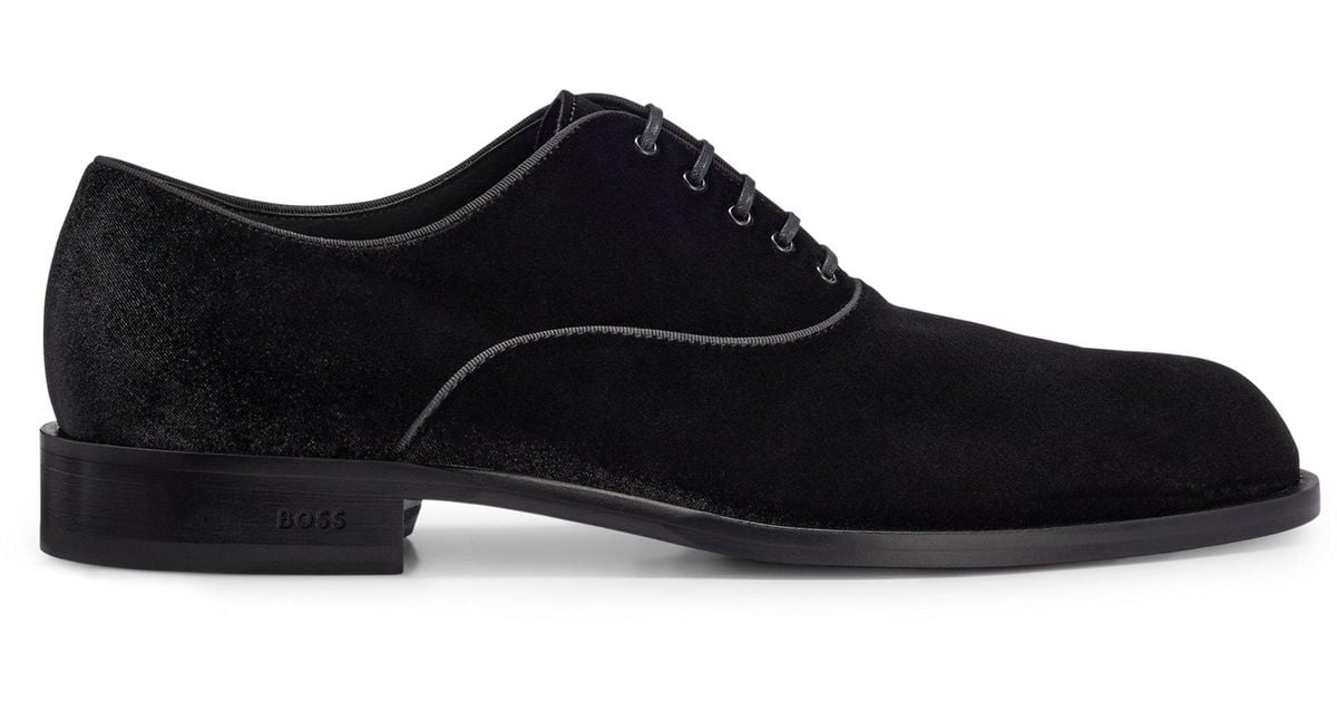 Boss Men\'s Black Velvet Oxfords Hugo Boss Mens Appeal Velvet Derby Black Velvet SZ US 10 11  main image 3