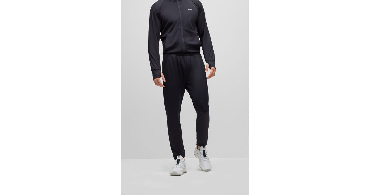 BOSS by HUGO BOSS Cuffed Tracksuit Bottoms In Active-stretch Fabric in ...