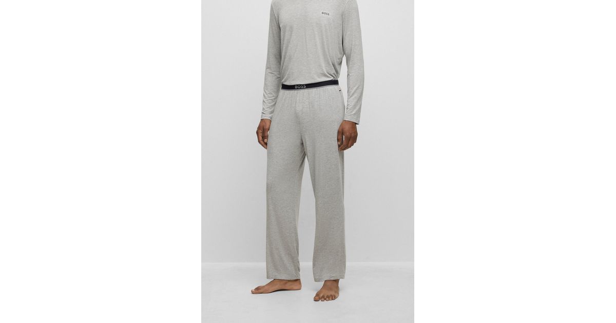 BOSS by HUGO BOSS Stretchmodal Pajama Bottoms With Logo Waistband in