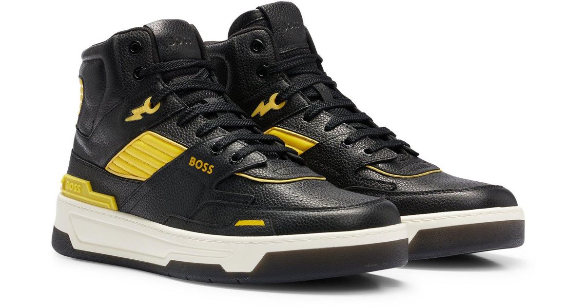 BOSS by HUGO BOSS High-top Basketball-inspired Trainers In Leather in ...