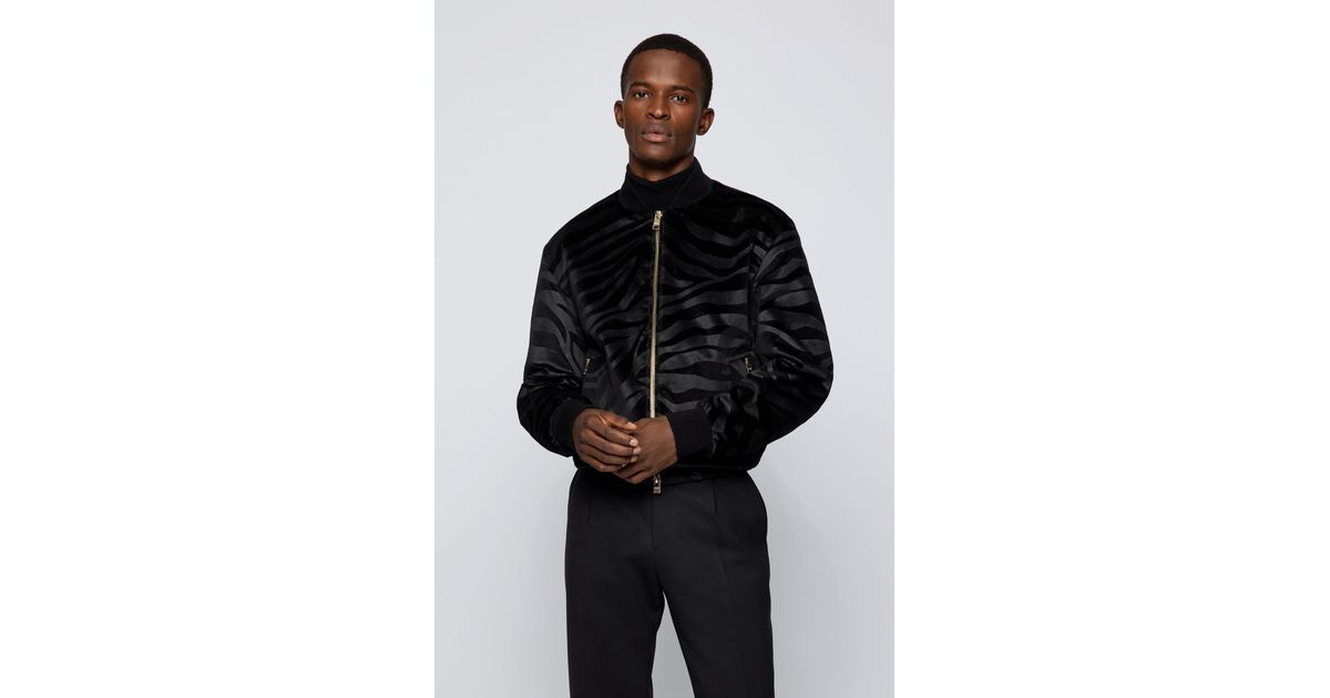 hugo boss velvet bomber jacket