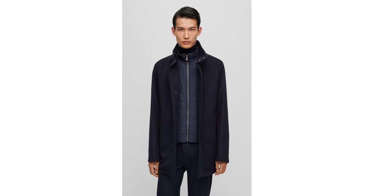 Hiso wool cashmere relaxed a line coat sale