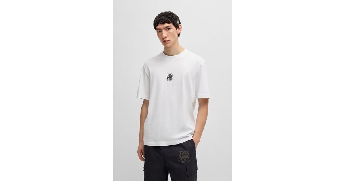 【HUGO】RB コットン カーボンステルスロゴ Tシャツ（送料込み) HUGO - HUGO x RB cotton-jersey T-shirt with carbon stealth