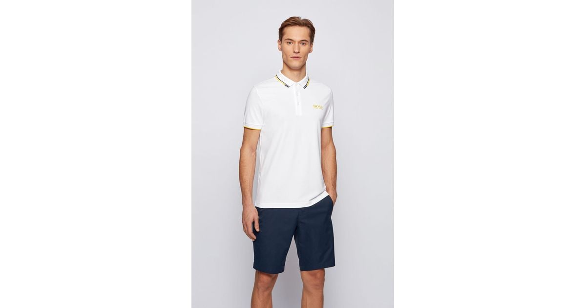 BOSS by Hugo Boss Cotton Active Stretch Golf Polo Shirt With S.caf in