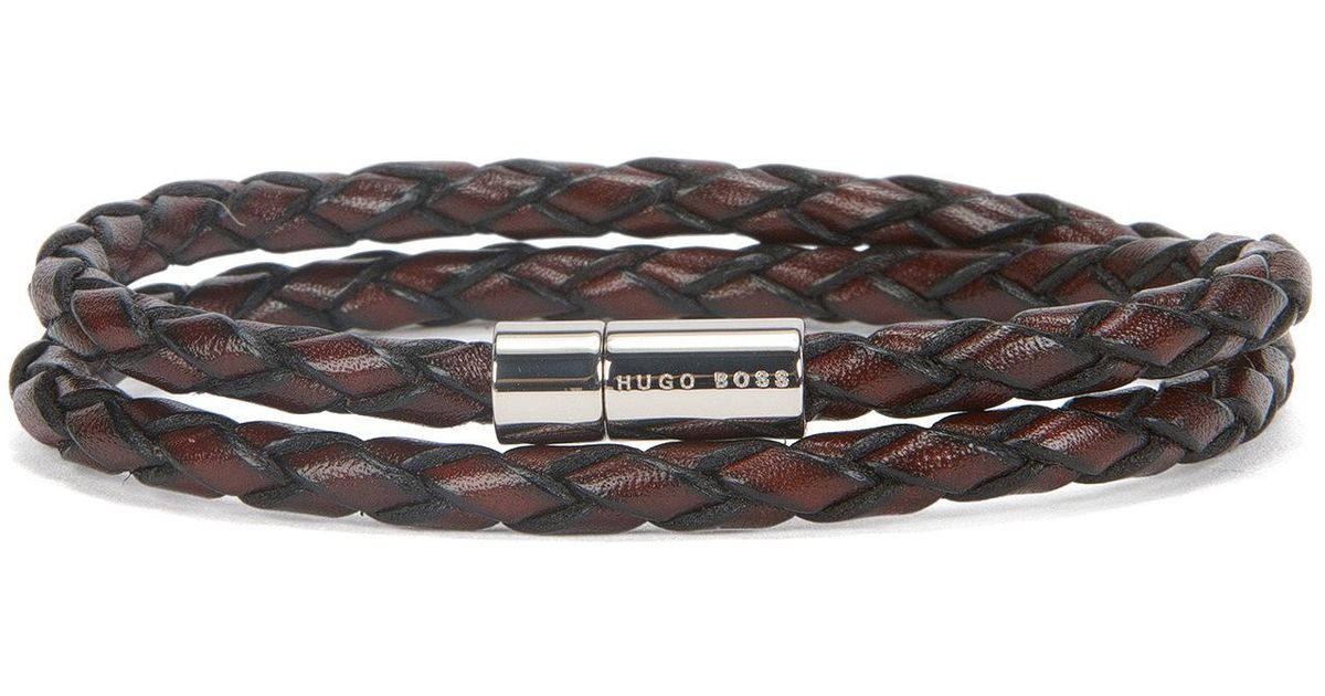 hugo boss men's bracelet leather