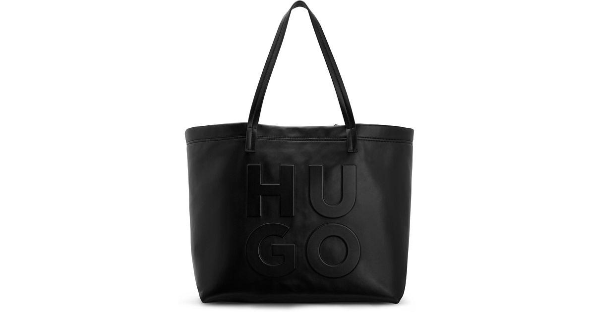 HUGO Opentop Shopper Bag With Stacked Logo in Black Lyst Canada