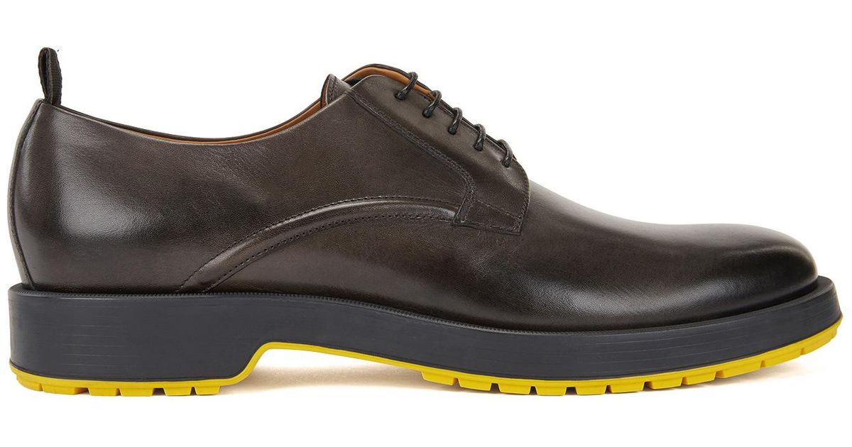 BOSS by Hugo Boss Derby Shoes In Burnished Calf Leather With Lug Sole ...
