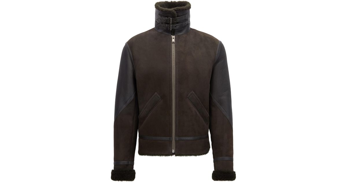 hugo boss shearling jacket mens
