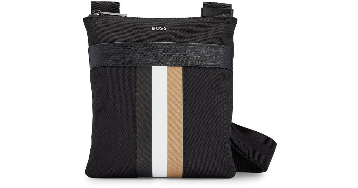 BOSS by HUGO BOSS Signaturestripe Envelope Bag In Recycled Nylon in