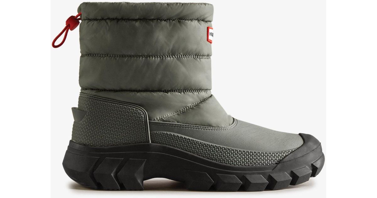 HUNTER Intrepid Insulated Short Snow Boots in Black for Men Lyst UK