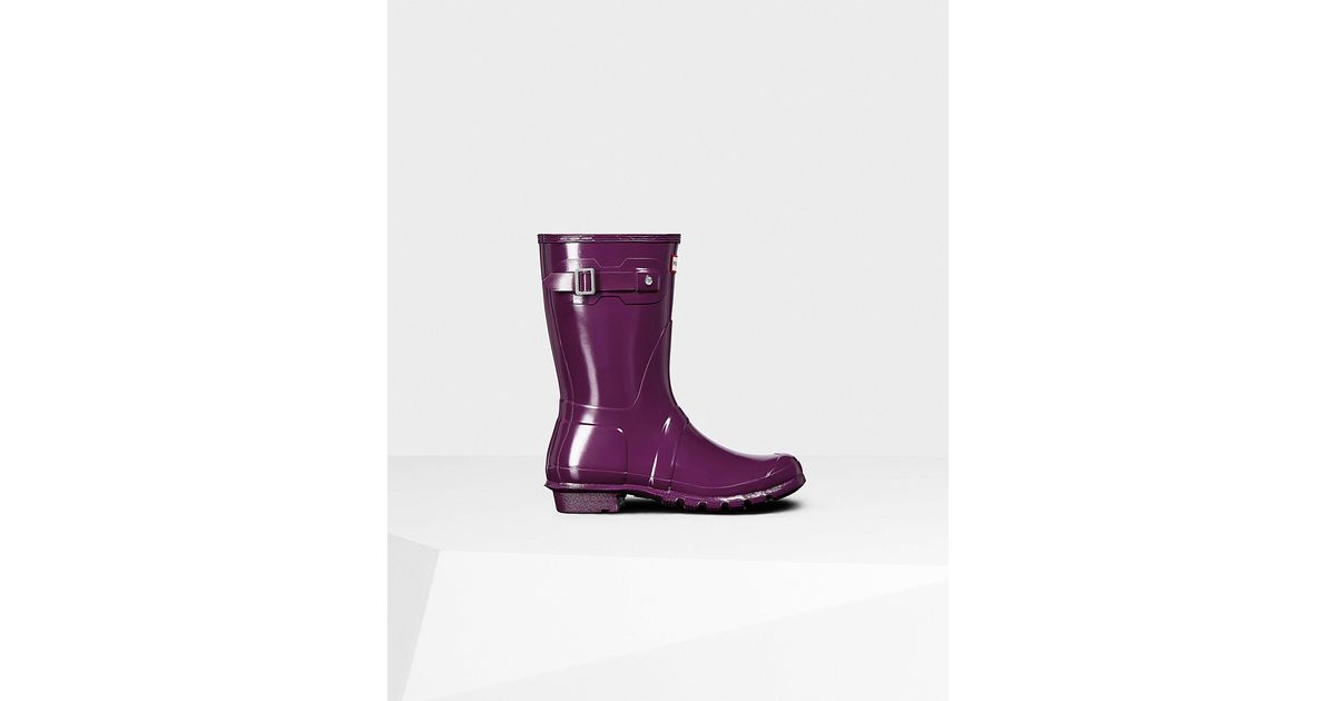 hunter rain boots violet