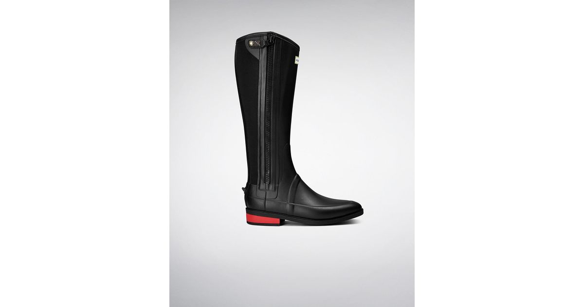 hunter wellesley rubber riding boot